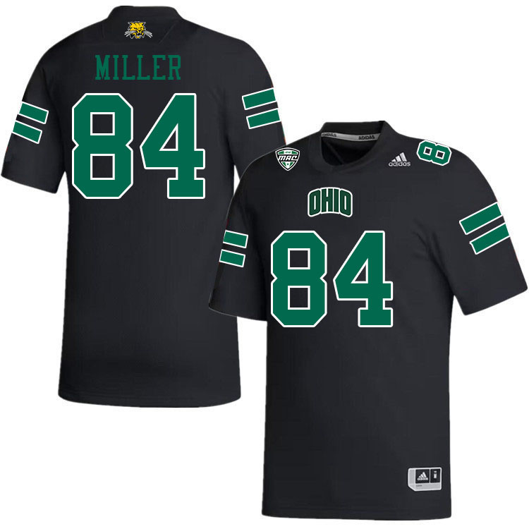 Ohio Bobcats #84 AJ Miller College Football Jerseys Stitched-Black